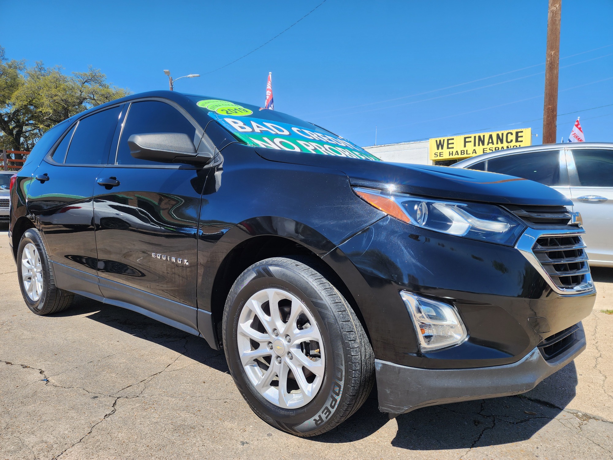 2019 BLACK Chevrolet Equinox LS (3GNAXHEV2KL) with an 1.5L L4 DIR DOHC 16V TURBO engine, 6A transmission, located at 2660 S.Garland Avenue, Garland, TX, 75041, (469) 298-3118, 32.885387, -96.656776 - Welcome to DallasAutos4Less, one of the Premier BUY HERE PAY HERE Dealers in the North Dallas Area. We specialize in financing to people with NO CREDIT or BAD CREDIT. We need proof of income, proof of residence, and a ID. Come buy your new car from us today!! This is a very well cared for 2019 Ch - Photo #1